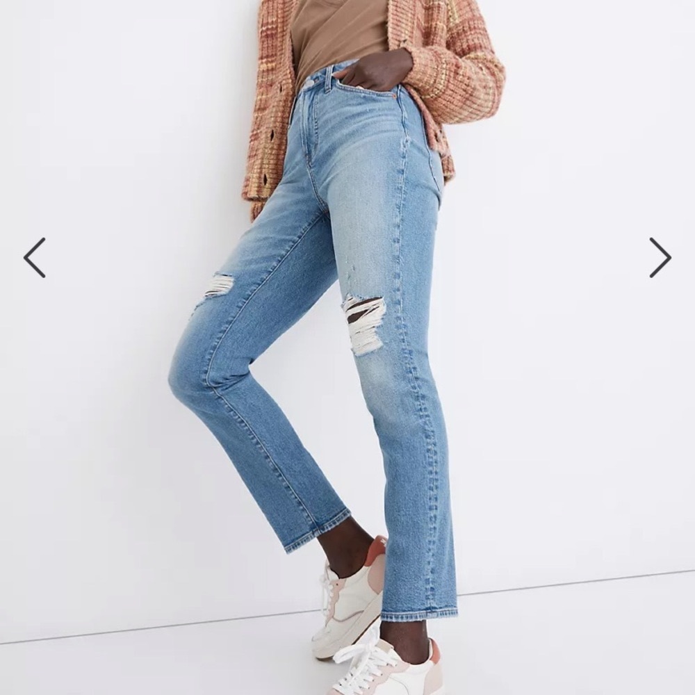 Madewell: the curvy perfect vintage jean size 30 ripped edition